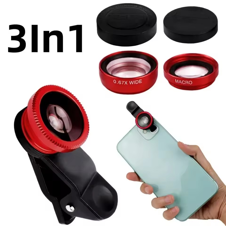 Photography With Mobile - เลนส์มือถือ 3-in-1 แบบฟิชอาย 0.67X เลนส์มุมกว้าง มาโคร