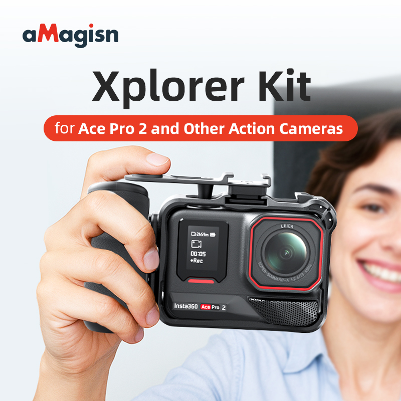 Photography Grip Insta360 X5 - ชุดอุปกรณ์ถ่ายภาพสตรีท aMagisn Xplorer Kit พร้อมด้ามจับ สำหรับ