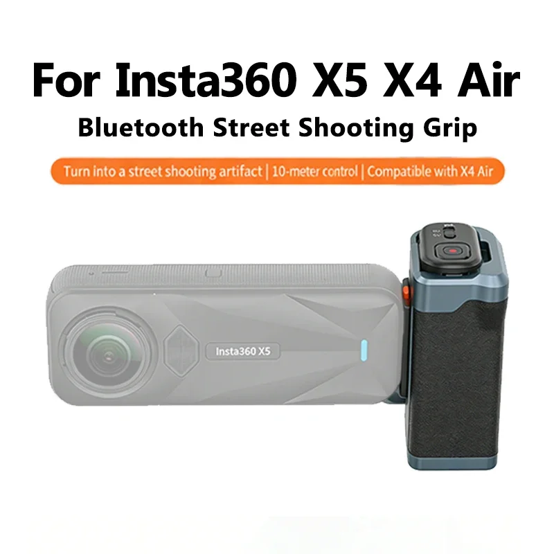 Photography Grip Insta360 X5 - สำหรับ Insta360 X5 X4 Air ด้ามจับถ่ายภาพพร้อมปุ่มถ่ายภาพอิสระ