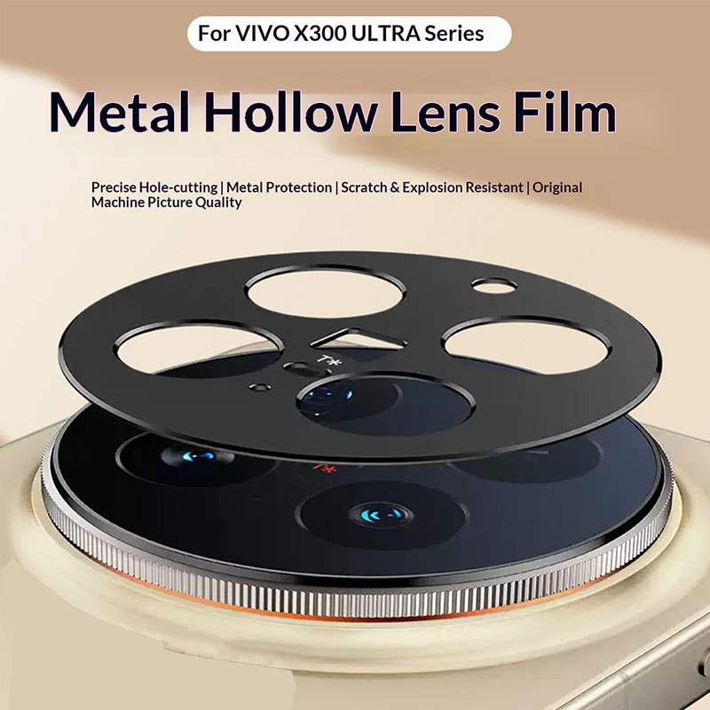 Photography Vivo X300 Pro - อลูมิเนียมโลหะตัวป้องกันเลนส์กล้องด้านหลังสำหรับวีโว่ X300 อัลตร้าฝาครอบเลนส์ป้องกันหน้าจอฟิล์มวงแหวนเลนส์สำหรับวีโว่ X300 โปร