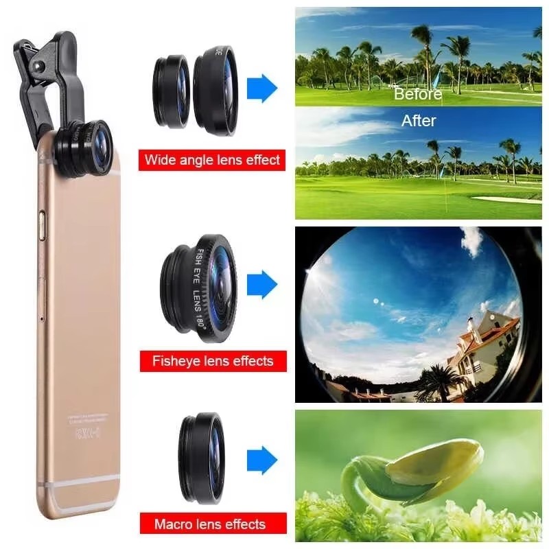 เลนส์มือถือ 3-in-1 แบบฟิชอาย 0 - Photography With Mobile บทวิจารณ์และราคา