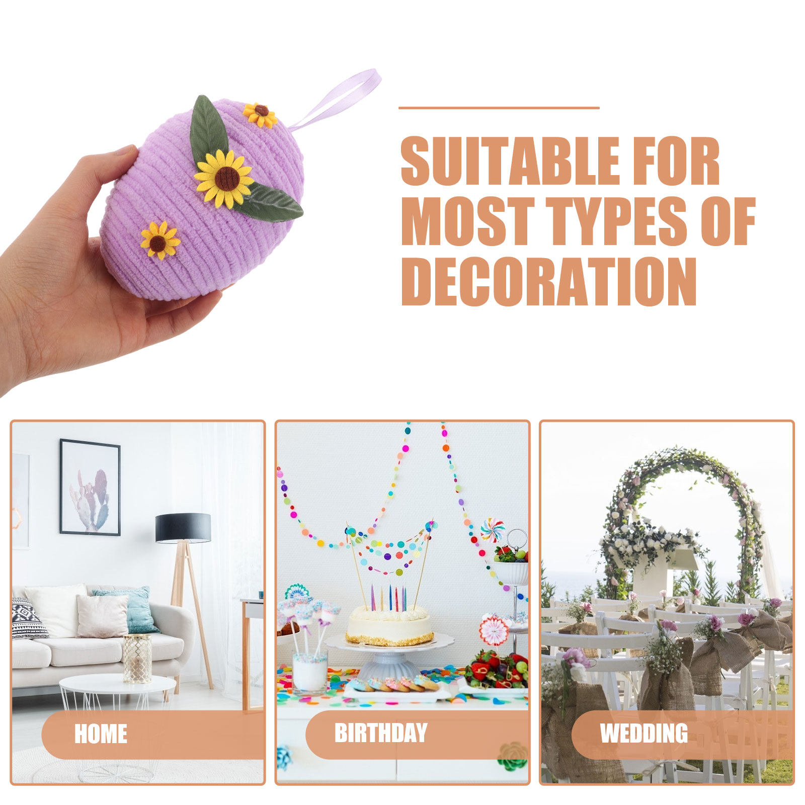 2 ชิ้น ของตกแต่งไข่ถัก DIY สำห - Photography Of The Day บทวิจารณ์และราคา
