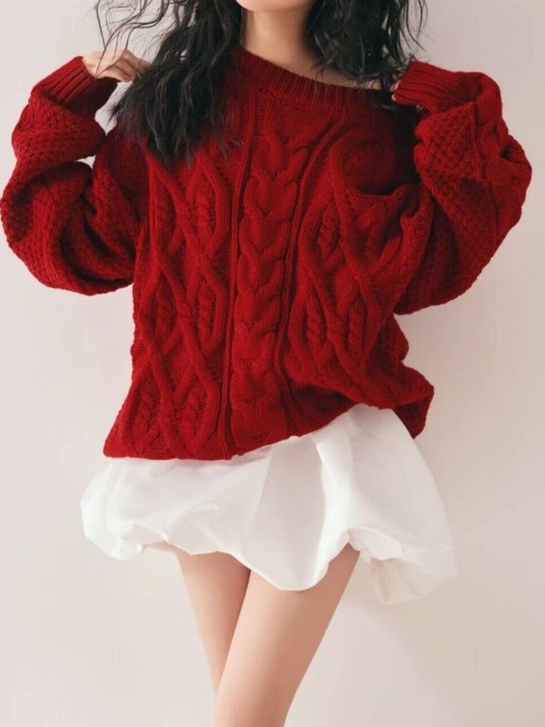 เสื้อสเวตเตอร์สีแดง สาวน้อย สต - Photography Young บทวิจารณ์และราคา